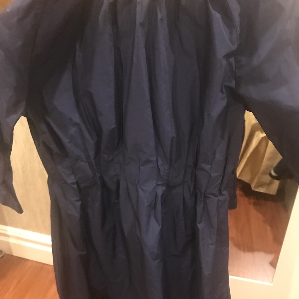 Navy blue cinched waist dress